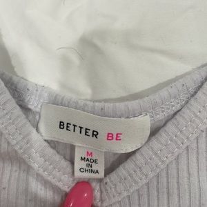 Better be white crop tank top